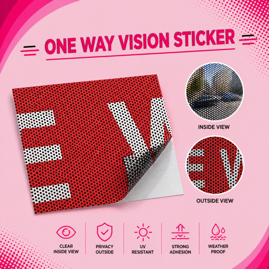 Vision Rocker Sticker One Way Vision Sticker - gloryprint.my